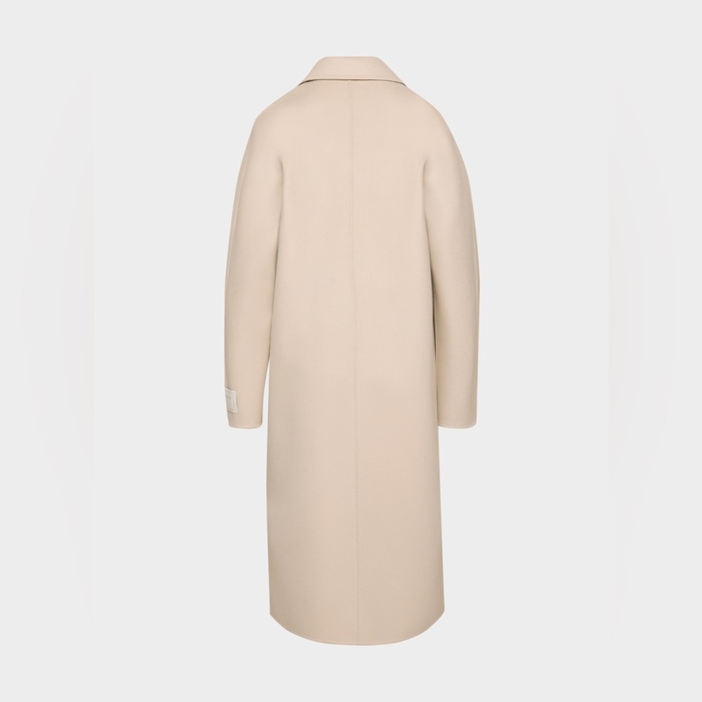 NWT - Aritzia The Slouch™ Double-Faced Coat - Luxe (Re)Wool Marcona Beige Small - Picture 8 of 12
